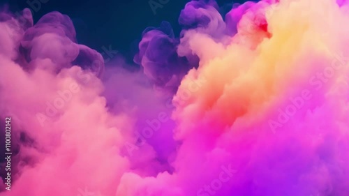 colorful smoke resembling clouds