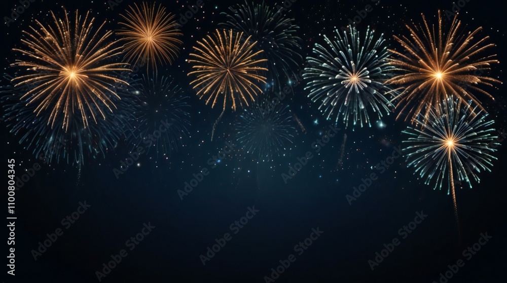 Fototapeta premium fireworks on the night sky
