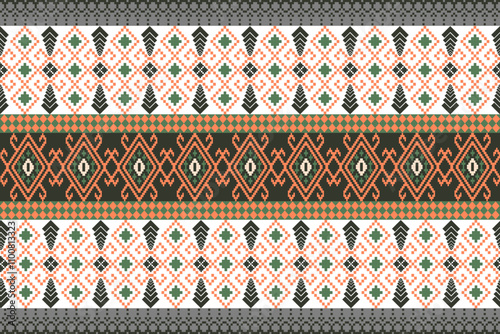 Art Abstract with Pixel Art Designs. Traditional Cross Stitch needlework. Geometric Ethnic Pattern, Embroidery, Textile Ornamental, Fabric, Hand Stitch Pattern, Cultural Stitching Pixel Art