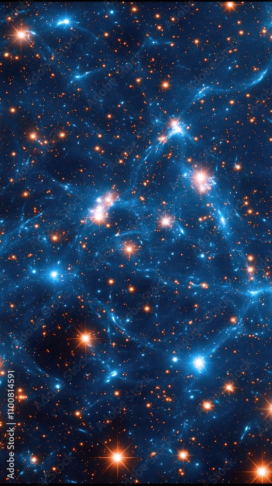 Obraz premium A breathtaking tapestry of stars and galaxies illuminates the night sky, revealing cosmic beauty and mystery that captivates the heart and mind