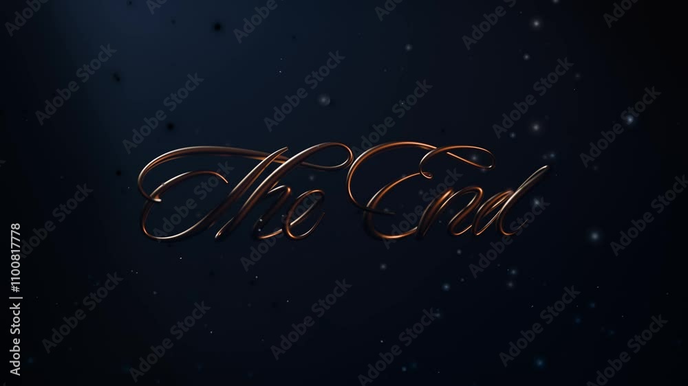 Text The End in gold.
Abstract 3D animation.
Text The End in gold.
Abstract 3D animation.