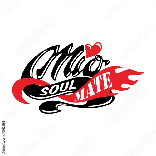 Graffiti writing mio soulmate with white background