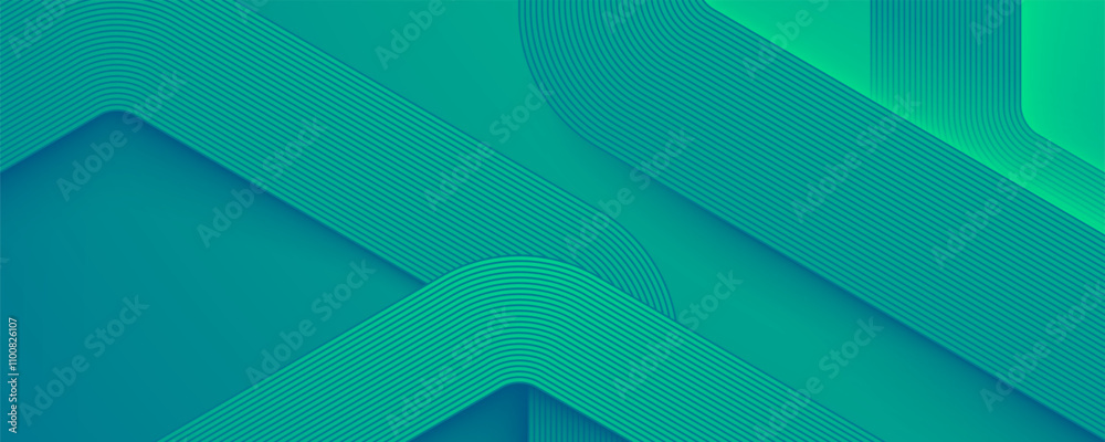 Obraz premium Green tosca abstract background cicles lines texture design vector
