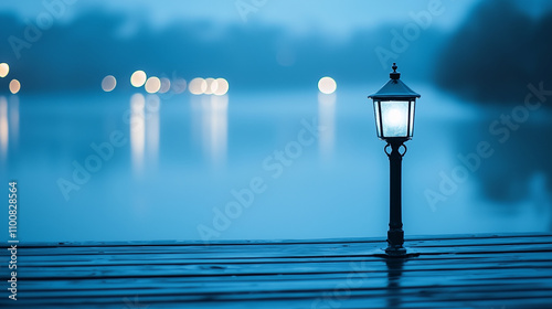 Solitary Lantern on the Doc...