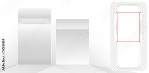 envelope wedding invitations Die cutting or die lines templates portrait models for your designs, packaging branding, product compartment unique designs, minimalist conceptual holder, stationery packs