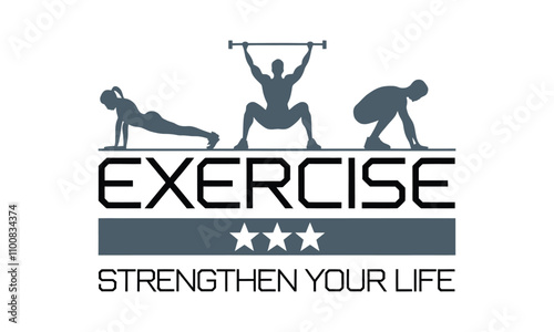 Wellness and Fitness vector Icon logos, Focusing on Strength, Balance, and Mindfulness