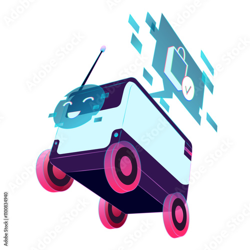 Delivery robot carrying online purchases
