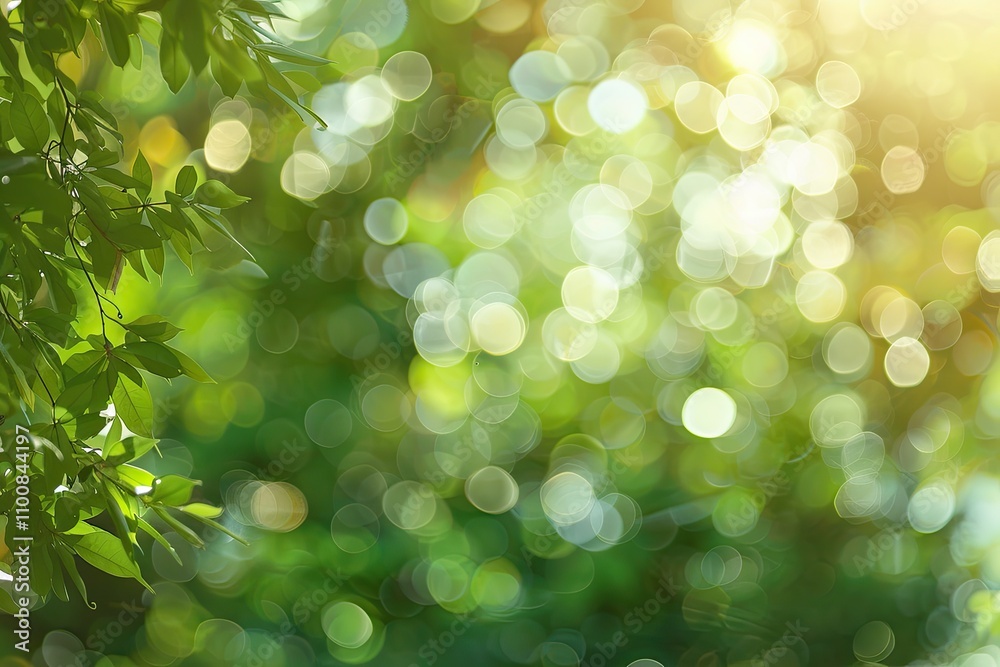 Green bokeh background with leaves. Perfect for nature, spring, or eco themes. Green bokeh background with leaves. Perfect for nature, spring, or eco themes.