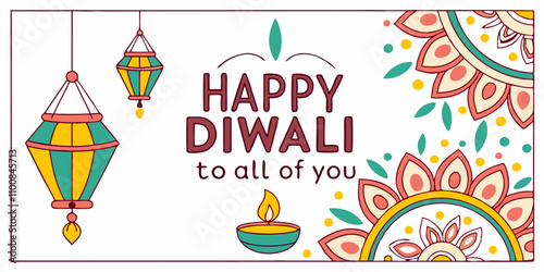 Happy Diwali to all of you and a beautiful vector
