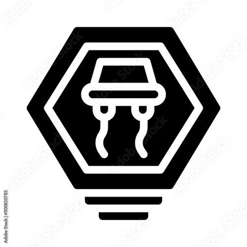 Slippery glyph icon