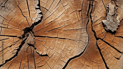 a close up of a tree trunk with a very large piece of wood photo