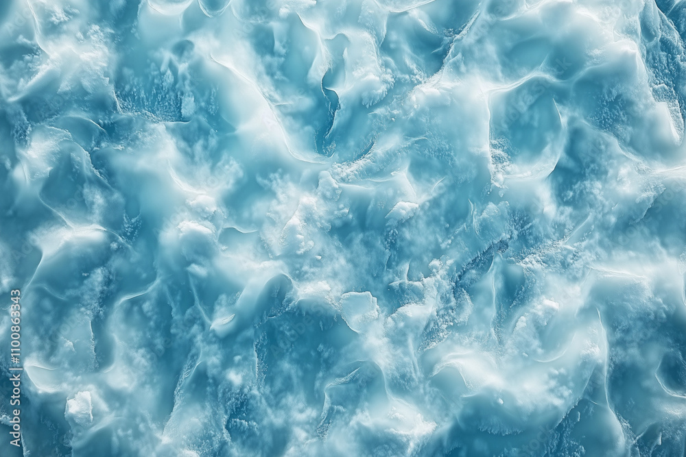 Obraz premium Aerial View of Frozen Winter Water Surface