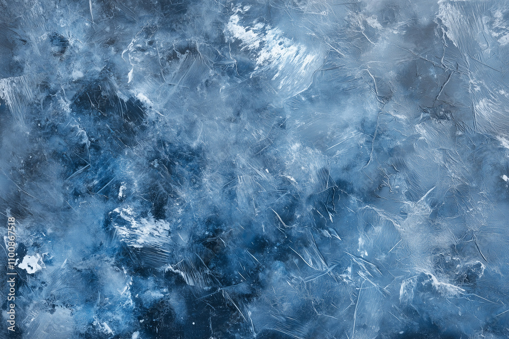 Obraz premium Aerial View of Frozen Winter Water Surface