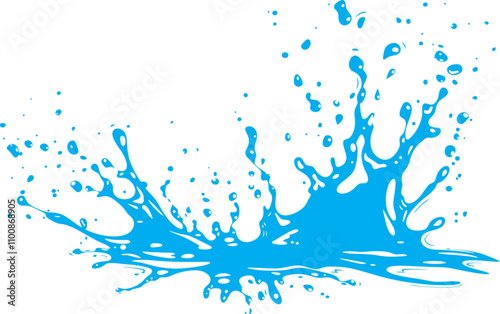 Splashes water drawing