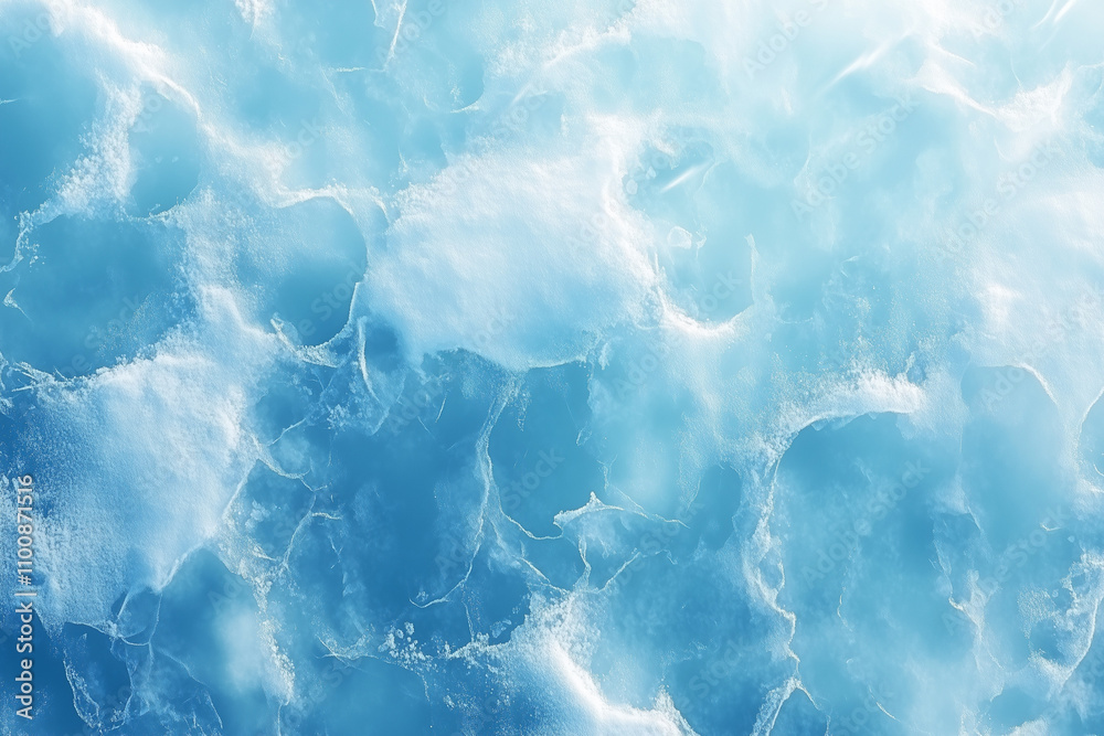 Obraz premium Aerial View of Frozen Winter Water Surface