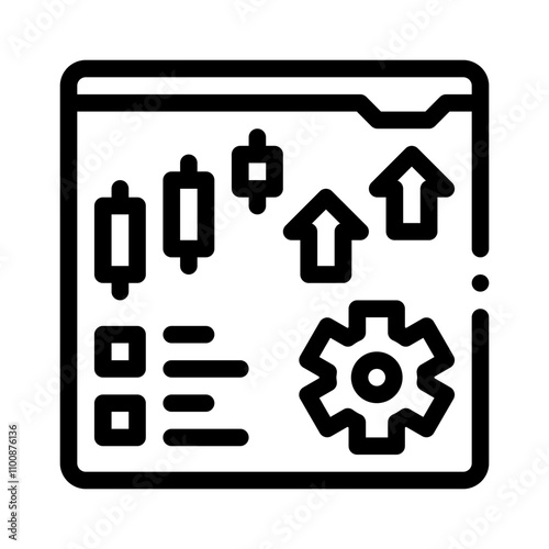 trade execution line icon
