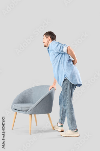 Young man suffering from ba...