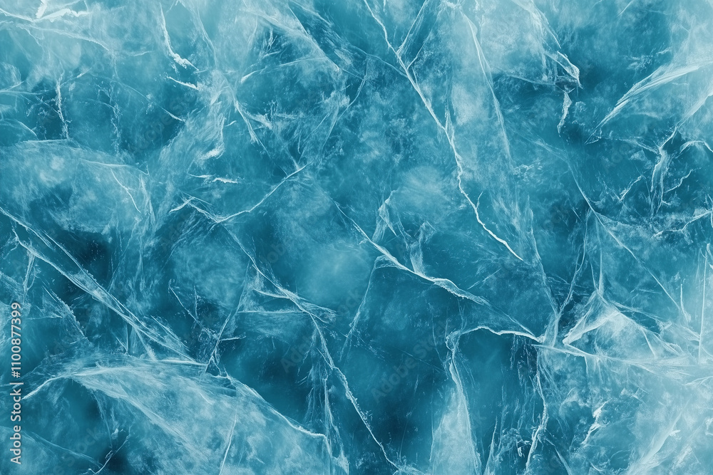 Obraz premium Aerial View of Frozen Winter Water Surface