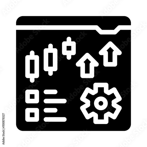 trade execution glyph icon