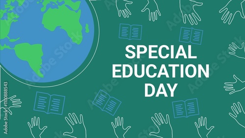 Special Education Day web banner design illustration 