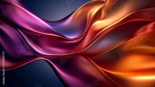 Abstract Flowing Ribbons in Pastel Colors with Ethereal Dreamy Background