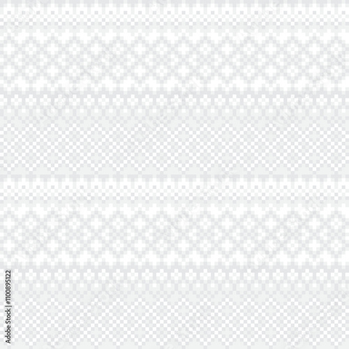 Monochrome Argyle Fair Isle Seamless Pattern Design
