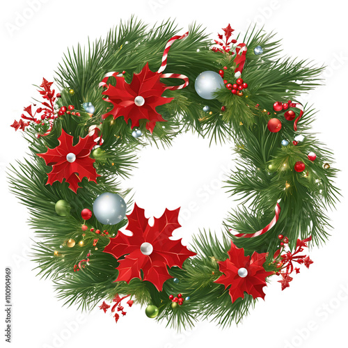 Wallpaper Mural christmas wreath Torontodigital.ca