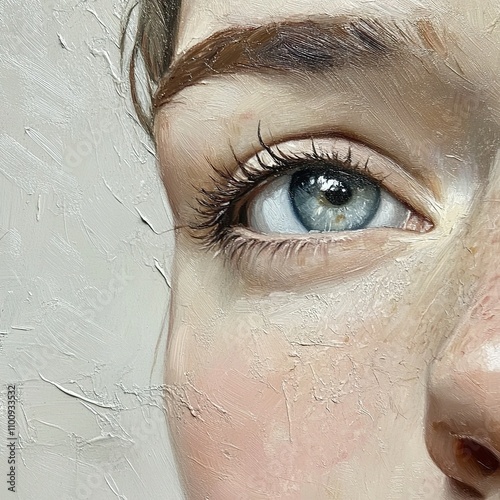 Close-up Portrait: Captivating Female Gaze photo