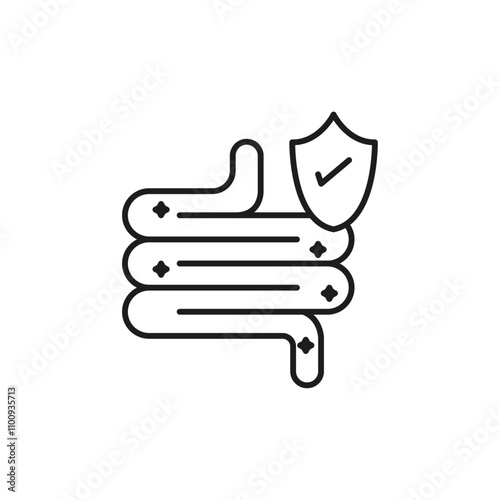 Aids nutrient absorption icon Symbol mark in Outline style