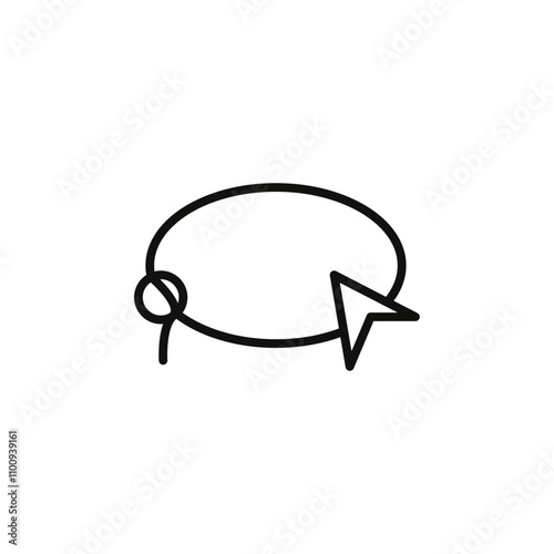 Lasso tool icon Symbol mark in Outline style