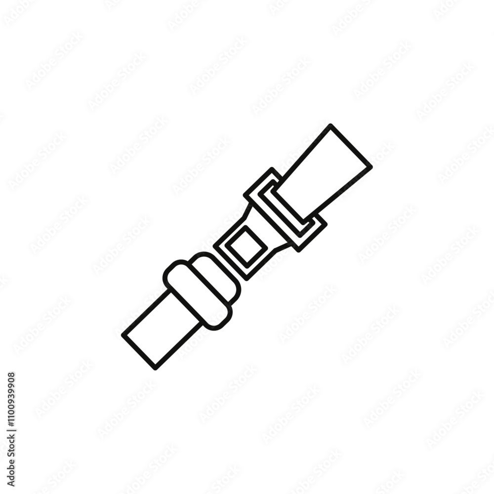 Open seat belt icon Symbol mark in Outline style Open seat belt icon Symbol mark in Outline style
