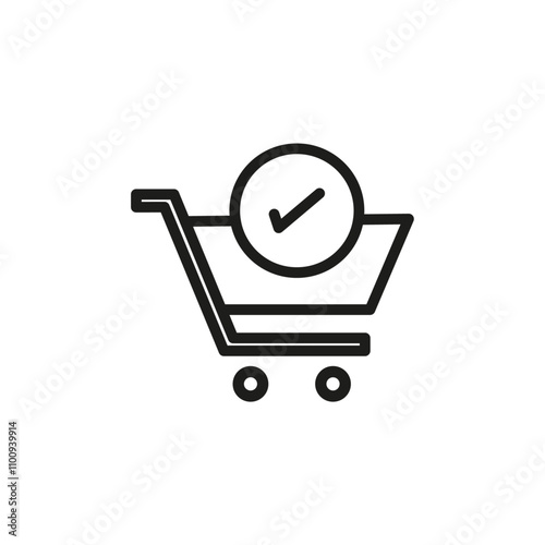 Order icon Symbol mark in Outline style