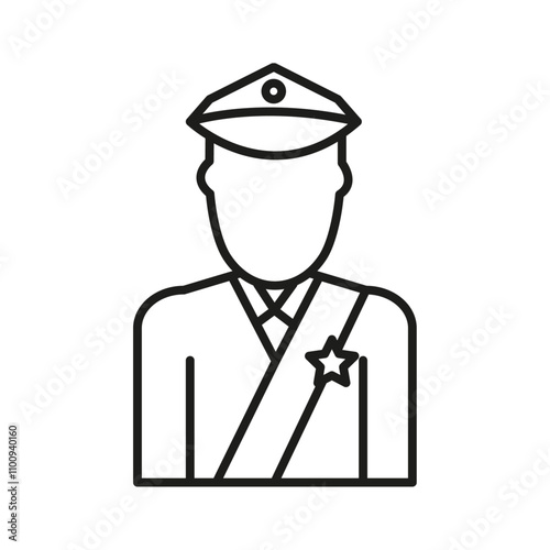 Policeman icon Symbol mark in Outline style