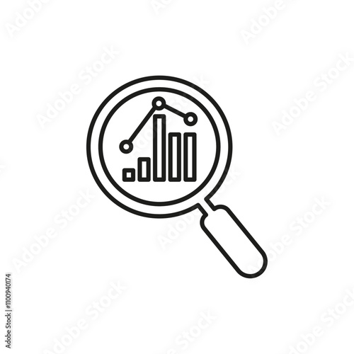 Prediction icon Symbol mark in Outline style