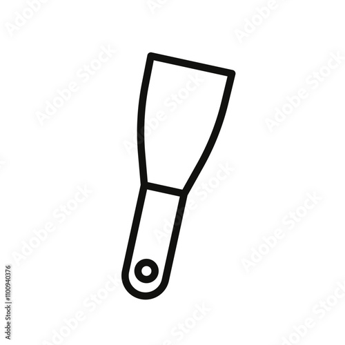 Putty knife icon Symbol mark in Outline style