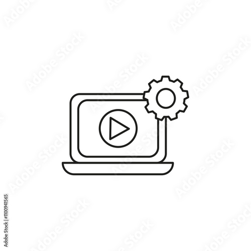 Tutorials icon Symbol mark in Outline style
