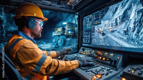 A control center that uses digital technology to monitor and control machinery and equipment in mining
