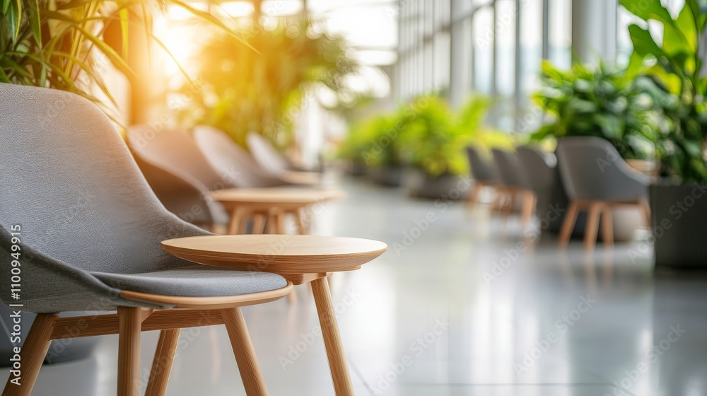 Fototapeta premium Tranquil Healthcare Facility with Modern Seating