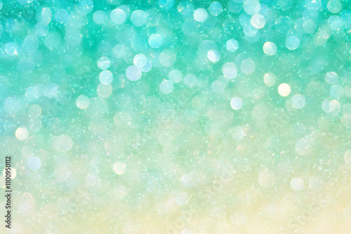 Abstract emerald green gradient background with glitter. Color gradient ombre blur. Festive christmas new year birthday.