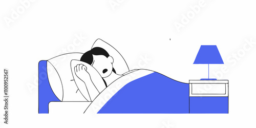 dramatic portrait in the dark of attractive depressed and worried woman on bed suffering depression crisis and anxiety feeling lost lying sleepless in insomnia and life problem concept