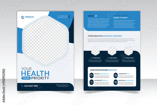 Customizable Healthcare Flyer Template for Medical Services Advertising
