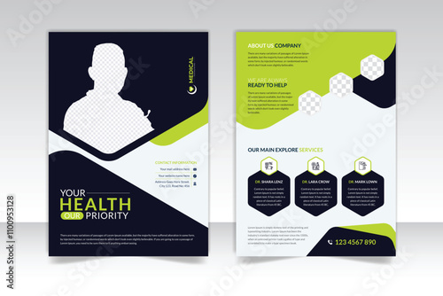 Elegant Doctor Flyer Design for Hospital and Clinic Promotions