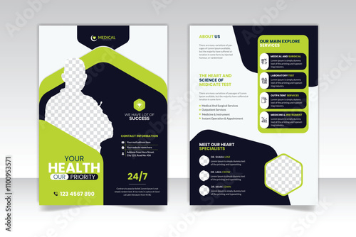 Professional Double Sided Medical Flyer Template for Healthcare Advertising