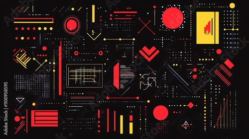 Minimalist abstract illustration background combines simplicity