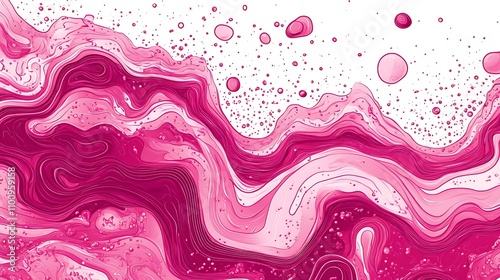 Bold lines and layered patterns define this abstract