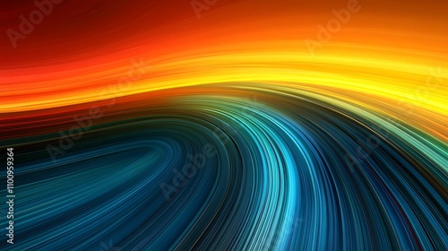 Bold lines and layered patterns define this abstract