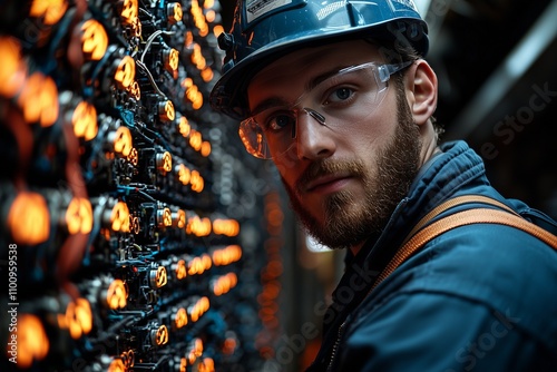 Night Engineer Portrait: Sharp Focus