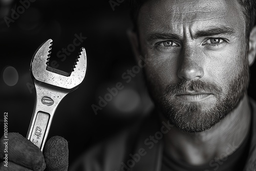 Monochrome Engineer Portrait