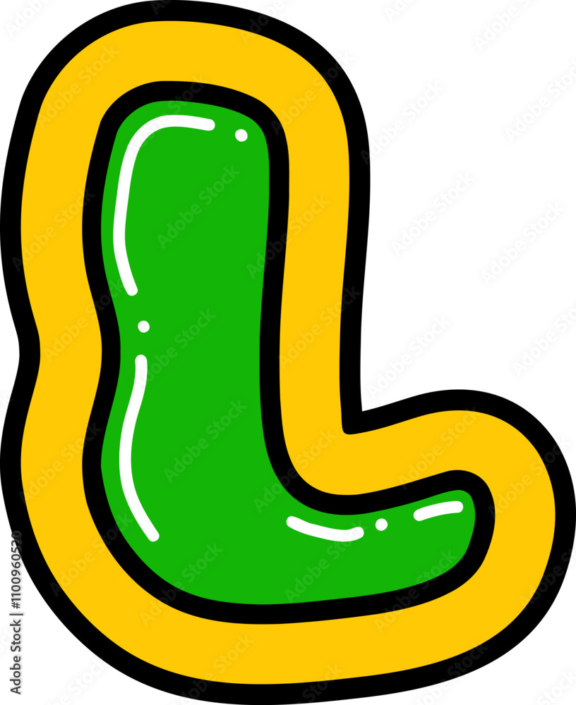 Bubble Style Letter Alphabet Vector Element L Bubble Style Letter Alphabet Vector Element L