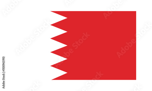 Bahrain flag transparent png. Symbol Bahrain ,template for banner,card,advertising ,promote, vector illustration